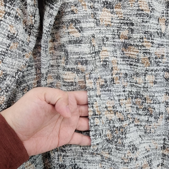 Dolan Women's Textured Zip Up Knit Leopard Business Casual Jacket - Multicolor - Picture 2 of 9